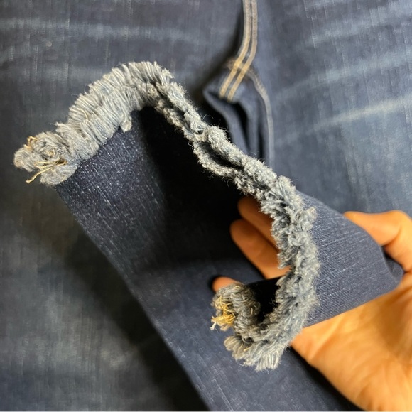 Hydraulic Murray High Rise Distressed Jean Sz 10 Ankle Raw Hem Button Fly - Picture 4 of 9